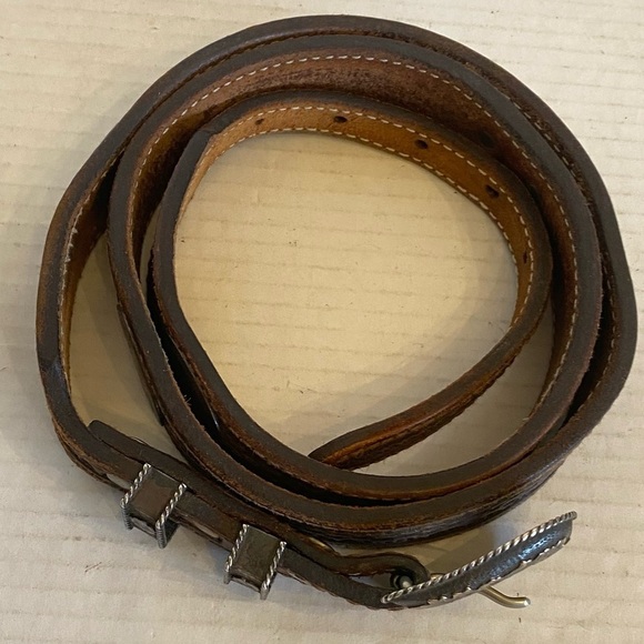 RARE Sunset Trails Sterling & 10k Gold Engraved CONCHO Ranger Belt Buckle - Picture 6 of 16